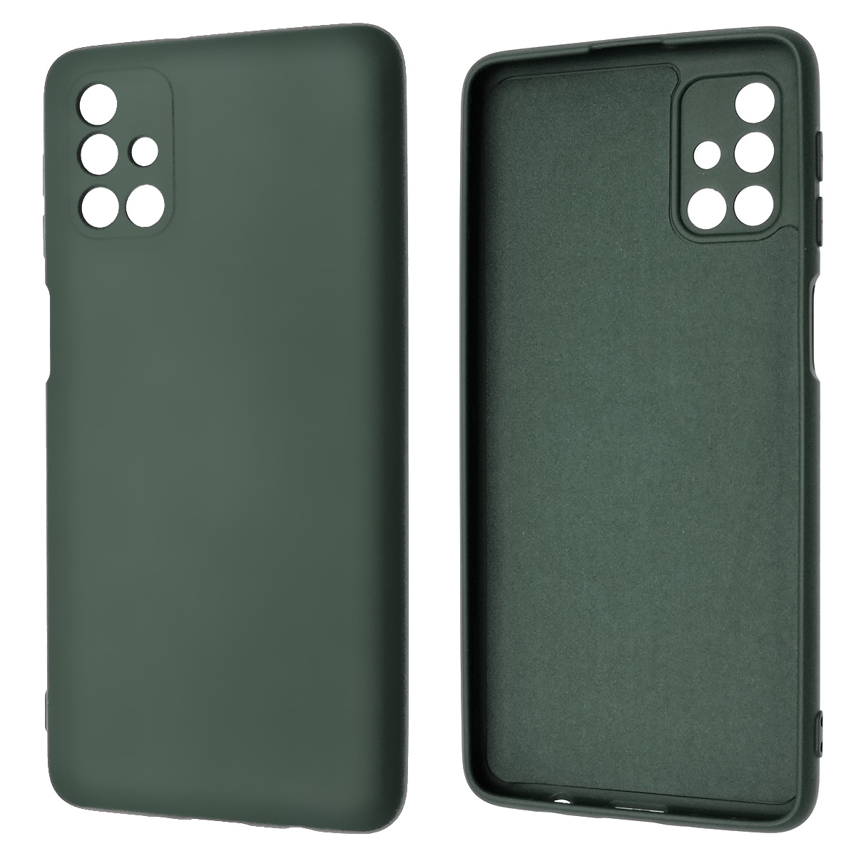 Чехол накладка NANO для SAMSUNG Galaxy M31S (SM-M317), силикон, бархат, цвет темно зеленый Чехол накладка NANO для SAMSUNG Galaxy M31S (SM-M317), силикон, бархат, цвет темно зеленый