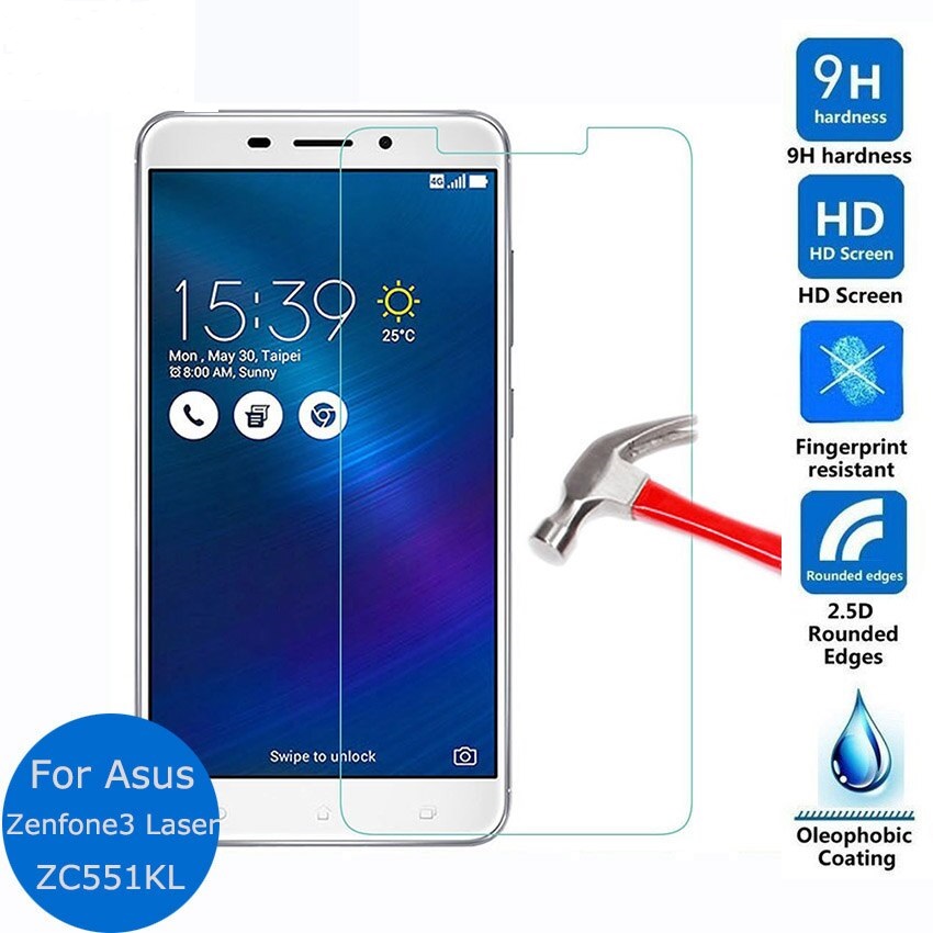 Защитное стекло для ASUS ZenFone 3 Laser ZC551KL прозрачное/ударопрочное BRAUFEN.
