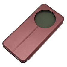 Чехол книжка STYLISH для Realme 12 Pro, экокожа, визитница, цвет бордовый