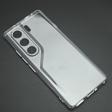 Чехол накладка для TECNO Camon 40 Pro, защита камеры, силикон, прозрачный