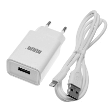 СЗУ (сетевое зарядное устройство) MRM MR21i, 1 USB порт, USB кабель Lightning 8-pin, длина 1м, цвет белый СЗУ (сетевое зарядное устройство) MRM MR21i, 1 USB порт, USB кабель Lightning 8-pin, длина 1м, цвет белый