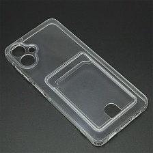 Чехол накладка CARD CASE для SAMSUNG Galaxy A06, силикон, отдел для карт, защита камеры, цвет прозрачный Чехол накладка CARD CASE для SAMSUNG Galaxy A06, силикон, отдел для карт, защита камеры, цвет прозрачный