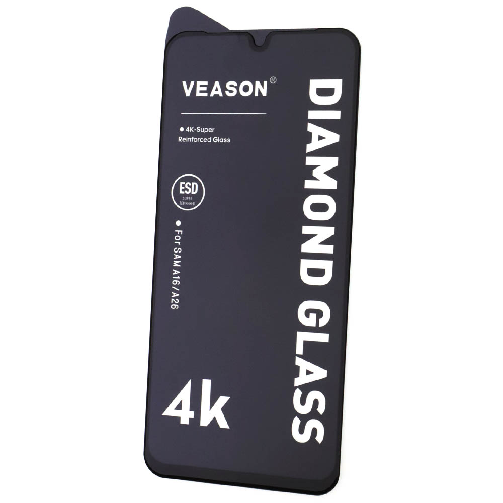 Защитное стекло VEASON DIAMOND GLASS для SAMSUNG Galaxy A16, Galaxy A26, цвет окантовки черный Защитное стекло VEASON DIAMOND GLASS для SAMSUNG Galaxy A16, Galaxy A26, цвет окантовки черный