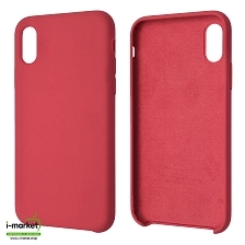 Чехол накладка Silicon Case для APPLE iPhone X, iPhone XS, силикон, бархат, цвет светло малиновый Чехол накладка Silicon Case для APPLE iPhone X, iPhone XS, силикон, бархат, цвет светло малиновый
