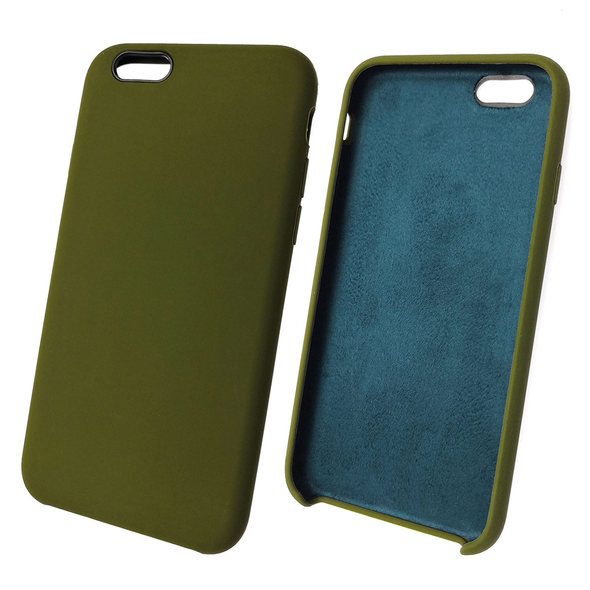 Чехол накладка Silicon Case для APPLE iPhone 6, 6G, 6S, силикон, бархат, цвет болотный. Чехол накладка Silicon Case для APPLE iPhone 6, 6G, 6S, силикон, бархат, цвет болотный.