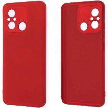 Чехол накладка NANO для XIAOMI Redmi 12C, XIAOMI POCO C55, силикон, бархат, цвет красный
