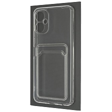 Чехол накладка CARD CASE для TECNO SPARK 9 PRO, силикон, отдел для карт, цвет прозрачный Чехол накладка CARD CASE для TECNO SPARK 9 PRO, силикон, отдел для карт, цвет прозрачный
