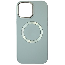 Чехол накладка с поддержкой MagSafe для APPLE iPhone 13 Pro Max (6.7"), силикон, пластик, цвет серо голубой Чехол накладка с поддержкой MagSafe для APPLE iPhone 13 Pro Max (6.7"), силикон, пластик, цвет серо голубой