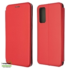 Чехол книжка STYLISH для HUAWEI Honor 30 Pro (EBG-AN10), экокожа, визитница, цвет красный
