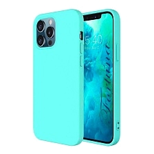 Чехол накладка GPS для APPLE iPhone 12 Pro MAX (6.7"), силикон, матовый, цвет бирюзовый