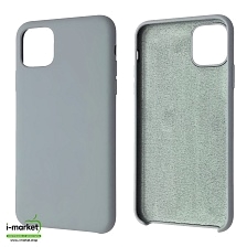 Чехол накладка Silicon Case для APPLE iPhone 11 Pro MAX, силикон, бархат, цвет серый Чехол накладка Silicon Case для APPLE iPhone 11 Pro MAX, силикон, бархат, цвет серый