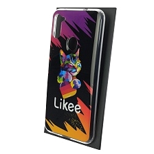 Чехол накладка Vinil для SAMSUNG Galaxy A11 (SM-A115), Galaxy M11 (M115), силикон, рисунок Likee Cat, цвет черный Чехол накладка Vinil для SAMSUNG Galaxy A11 (SM-A115), Galaxy M11 (M115), силикон, рисунок Likee Cat, цвет черный