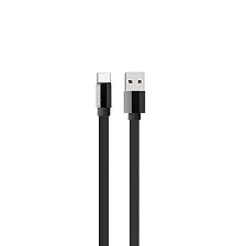 Кабель BOROFONE BU8 Glory USB Type C, 3.0A, длина 1.2 метра, силикон, плоский, цвет черный Кабель BOROFONE BU8 Glory USB Type C, 3.0A, длина 1.2 метра, силикон, плоский, цвет черный