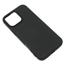 Чехол накладка NANO для APPLE iPhone 16 Pro Max (6.9"), силикон, бархат, цвет черный