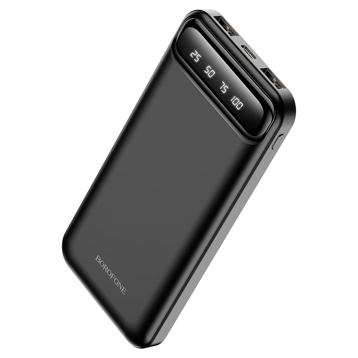 Внешний портативный аккумулятор, Power Bank BOROFONE BJ14, 10000 mAh, цвет черный (распродажа -70%)