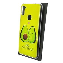 Чехол накладка Vinil для SAMSUNG Galaxy A11 (SM-A115), Galaxy M11 (M115), силикон, рисунок Avocuddle lets, цвет желтый Чехол накладка Vinil для SAMSUNG Galaxy A11 (SM-A115), Galaxy M11 (M115), силикон, рисунок Avocuddle lets, цвет желтый