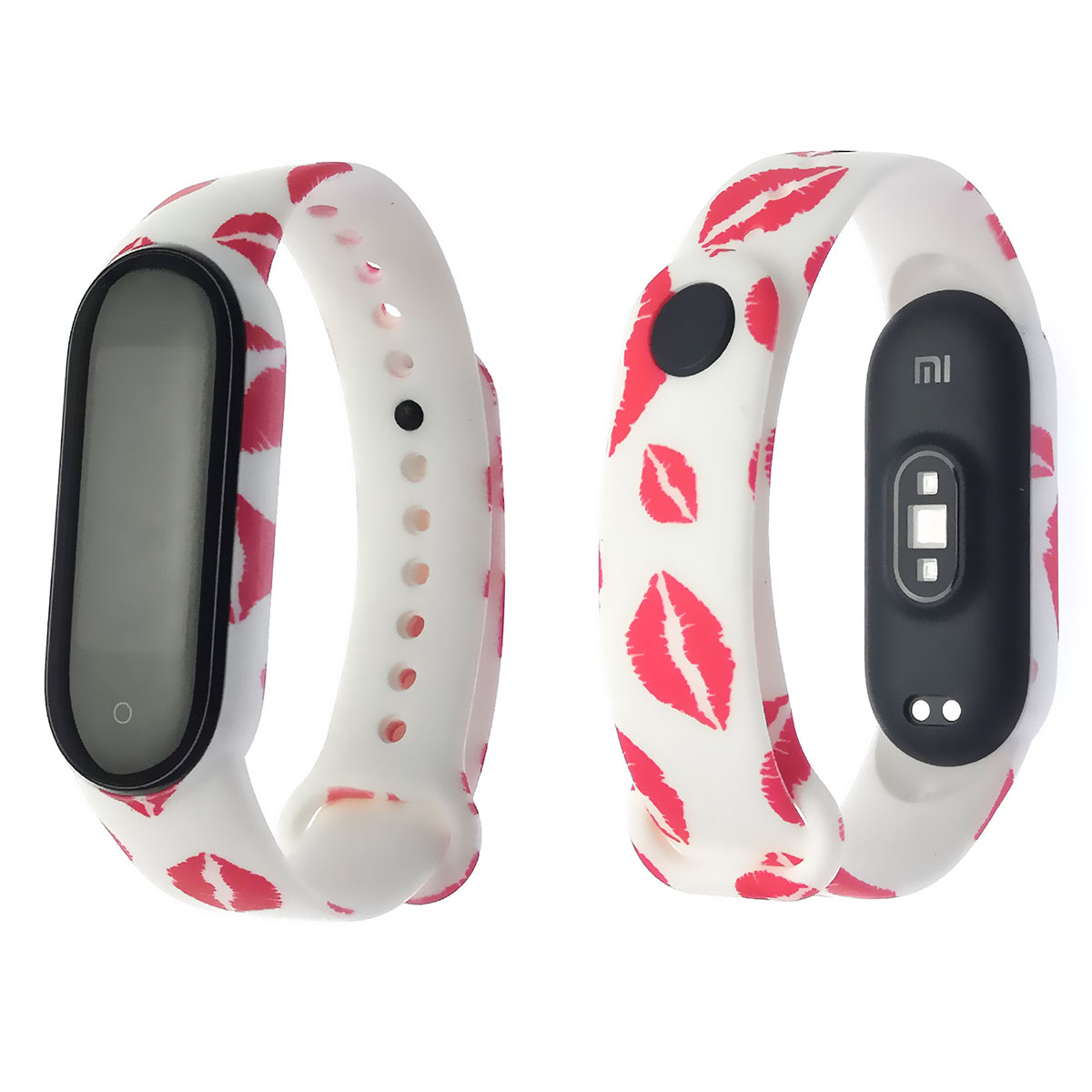 Сменный ремешок для фитнес браслета, смарт часов XIAOMI Mi Band 5, рисунок красные губы.