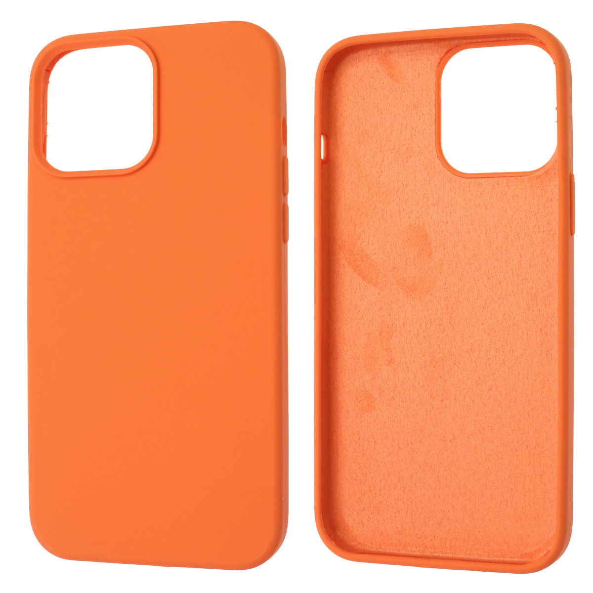 Чехол накладка Silicon Case для APPLE iPhone 13 Pro Max (6.7), силикон, бархат, цвет коралловый Чехол накладка Silicon Case для APPLE iPhone 13 Pro Max (6.7), силикон, бархат, цвет коралловый