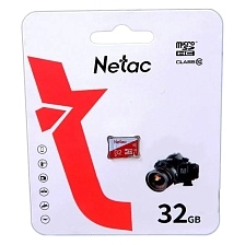 Карта памяти MicroSDHC 32GB NETAC P500 Eco Class 10, без адаптера
