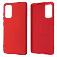 Чехол накладка NANO для SAMSUNG Galaxy S20FE (SM-G780), силикон, бархат, цвет красный