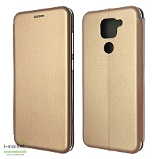 Чехол книжка STYLISH для XIAOMI Redmi Note 9, Redmi 10X 4G, экокожа, визитница, цвет розовое золото.