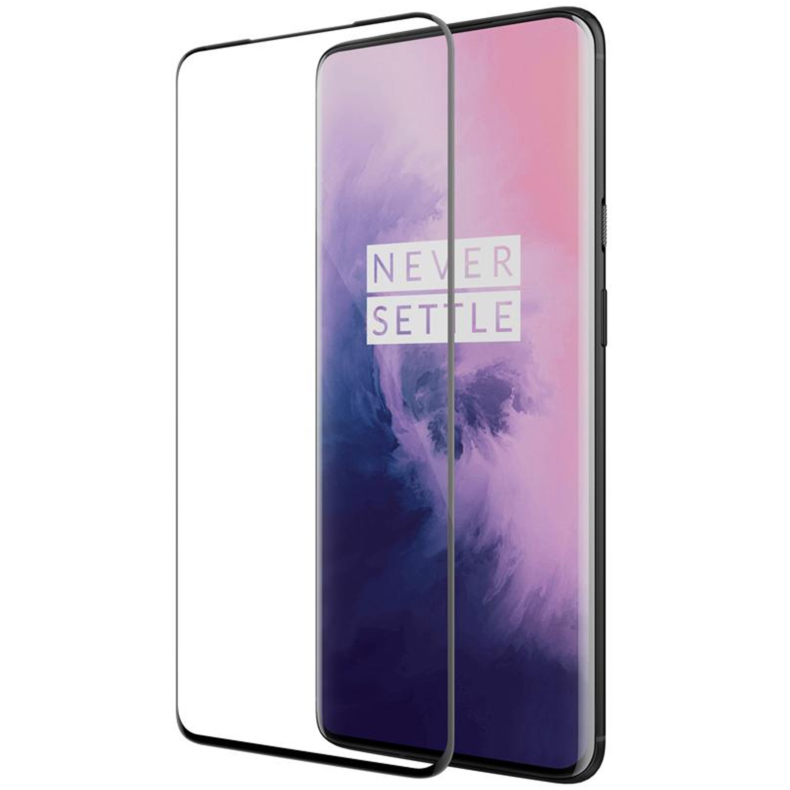 Защитное стекло 9H для OnePlus 7 Pro, полная проклейка, закругленные края, цвет окантовки черный Защитное стекло 9H для OnePlus 7 Pro, полная проклейка, закругленные края, цвет окантовки черный