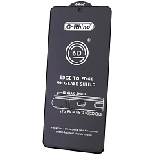 Защитное стекло 6D G-Rhino для XIAOMI Redmi Note 13 4G, Redmi Note 14 4G, цвет окантовки черный