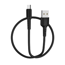 Кабель BOROFONE BX16 Easy Micro USB, 2A, длина 1 метр, силикон, цвет черный Кабель BOROFONE BX16 Easy Micro USB, 2A, длина 1 метр, силикон, цвет черный