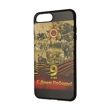 Чехол накладка для APPLE iPhone 7 Plus, силикон, рисунок С Днем Победы 9 мая.