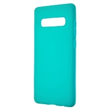 Чехол накладка GPS для SAMSUNG Galaxy S10 Plus (SM-G975), силикон, матовый, цвет бирюзовый