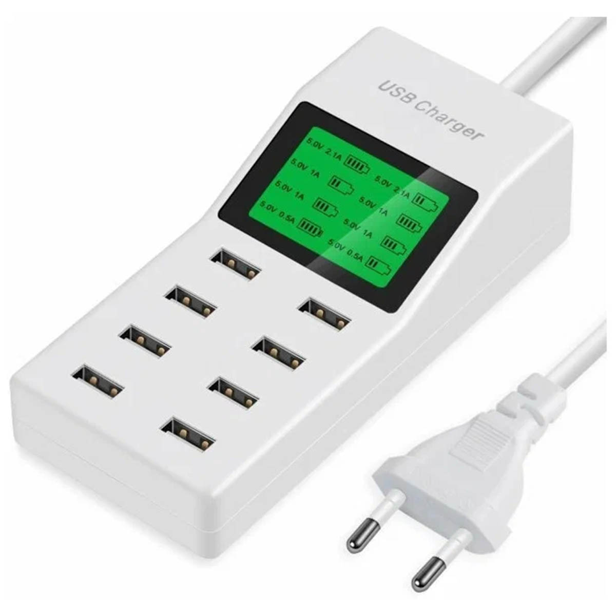 СЗУ (Сетевое зарядное устройство) USB Charger YC-CDA6, 8 портов, 40W, цвет белый (распродажа -30%)