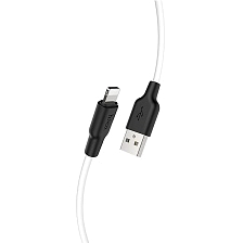 Кабель HOCO X21 Plus, USB на Lightning 8-pin, до 2.4A, силикон, длина 2 метра, цвет черно белый