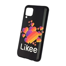 Чехол накладка для HUAWEI P40 Lite, Nova 6 SE, Nova 7i, силикон, рисунок Likee Black.