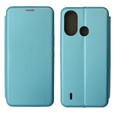 Чехол книжка STYLISH для ITEL A49, экокожа, визитница, цвет голубой