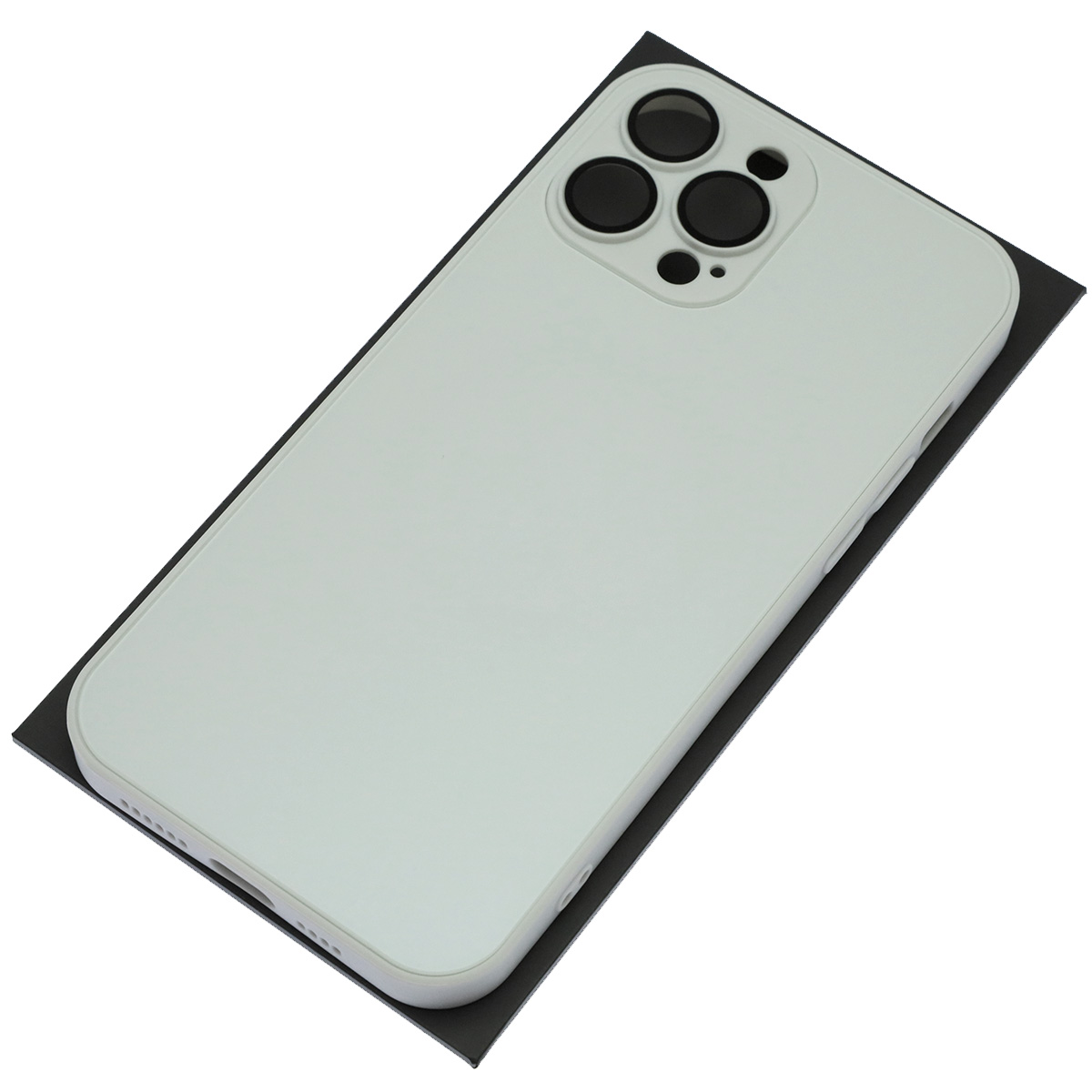 Чехол накладка AG Glass case с поддержкой MagSafe для APPLE iPhone 13 Pro Max, силикон, защита камеры, цвет белый Чехол накладка AG Glass case с поддержкой MagSafe для APPLE iPhone 13 Pro Max, силикон, защита камеры, цвет белый