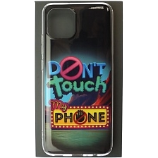 Чехол накладка для SAMSUNG Galaxy A03 4G, силикон, рисунок DONT touch my PHONE Чехол накладка для SAMSUNG Galaxy A03 4G, силикон, рисунок DONT touch my PHONE