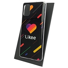 Чехол накладка Vinil для SAMSUNG Galaxy A51 (SM-A515), A31 (SM-A315), силикон, рисунок Likee, цвет черный Чехол накладка Vinil для SAMSUNG Galaxy A51 (SM-A515), A31 (SM-A315), силикон, рисунок Likee, цвет черный