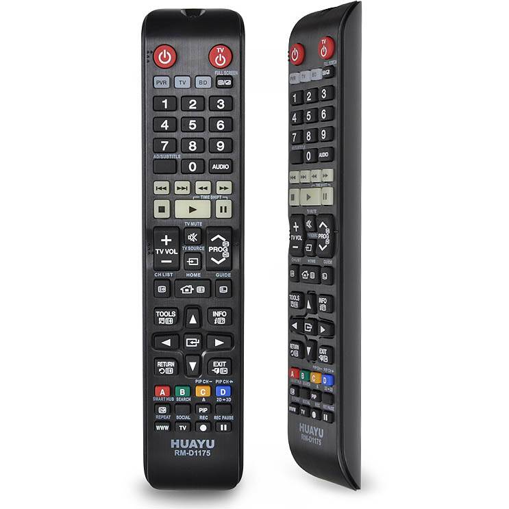 Пульт ДУ универсальный для SAMSUNG RM-В1175 HUAYU подходит к следующим моделям: AK59-00104R, AK59-00104K, AK59-00104L, AK59-00125A, AK59-00140A, AK59-00143A, AK59-00148A, AK59-00149A.