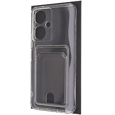 Чехол накладка CARD CASE для VIVO Y27, силикон, отдел для карт, цвет прозрачный Чехол накладка CARD CASE для VIVO Y27, силикон, отдел для карт, цвет прозрачный