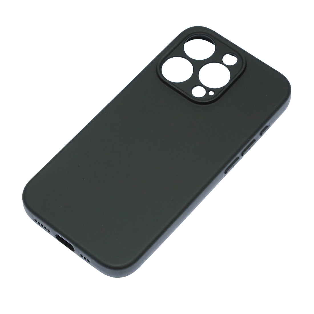 Чехол накладка NANO для APPLE iPhone 15 Pro (6.1), защита камеры, силикон, бархат, цвет черный Чехол накладка NANO для APPLE iPhone 15 Pro (6.1), защита камеры, силикон, бархат, цвет черный