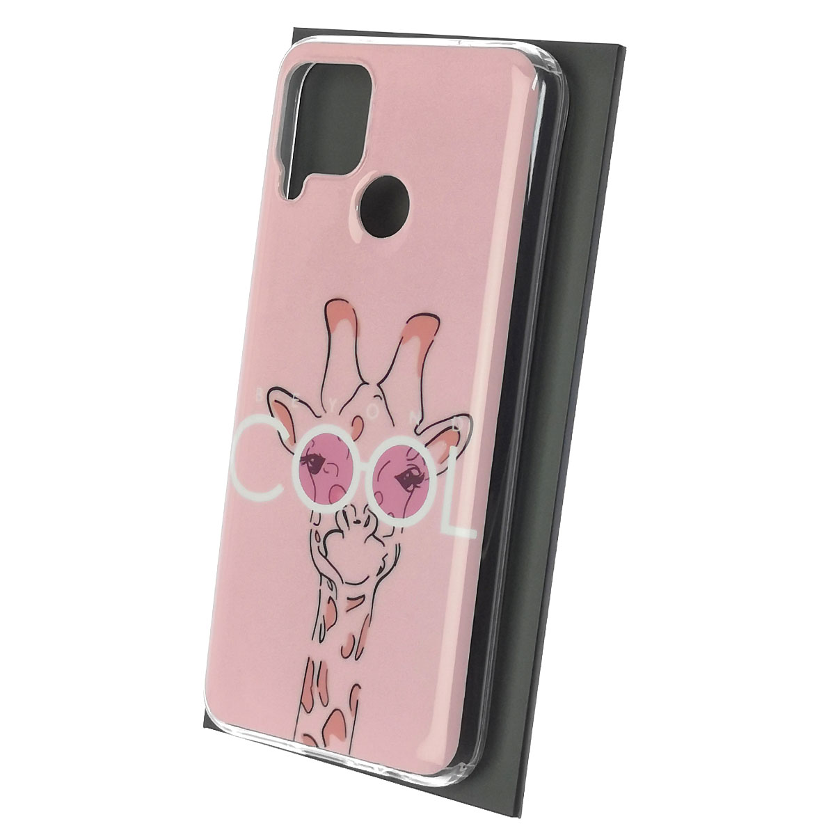 Чехол накладка для Realme C15, силикон, рисунок Жираф Cool Чехол накладка для Realme C15, силикон, рисунок Жираф Cool
