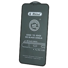 Защитное стекло 6D G-Rhino для APPLE iPhone 11, iPhone XR, цвет окантовки черный Защитное стекло 6D G-Rhino для APPLE iPhone 11, iPhone XR, цвет окантовки черный