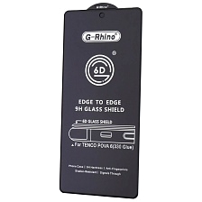 Защитное стекло 6D G-Rhino для INFINIX Note 40 4G, TECNO Pova 6, TECNO Pova 6 Pro 5G, TECNO Camon 30, TECNO Camon 30 5G, цвет окантовки черный