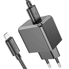 СЗУ (Сетевое зарядное устройство) с кабелем Micro USB HOCO CS11A, 10W, 1 USB, цвет черный СЗУ (Сетевое зарядное устройство) с кабелем Micro USB HOCO CS11A, 10W, 1 USB, цвет черный