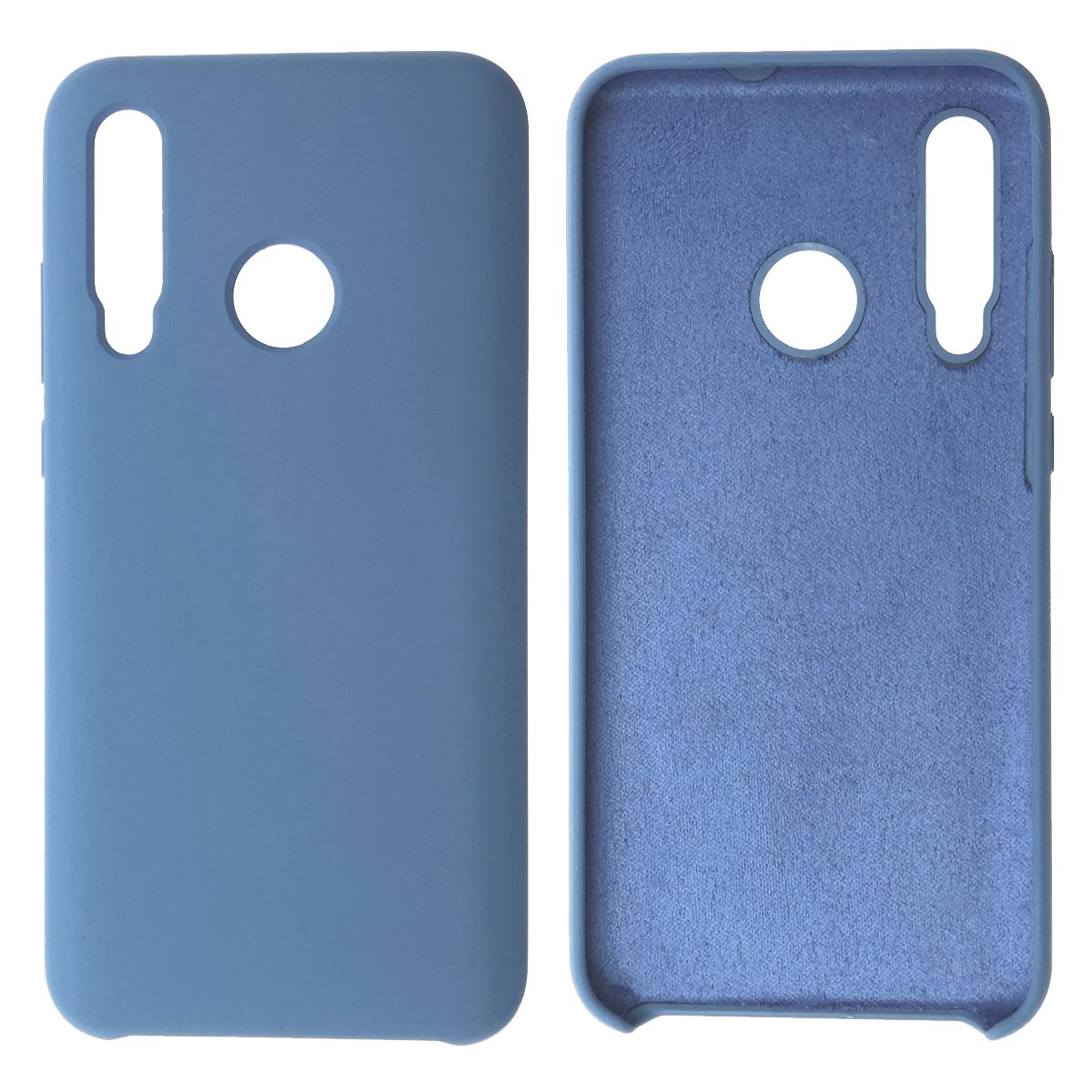 Чехол накладка Silicon Cover для HUAWEI Honor 10i, силикон, бархат, цвет синий Чехол накладка Silicon Cover для HUAWEI Honor 10i, силикон, бархат, цвет синий