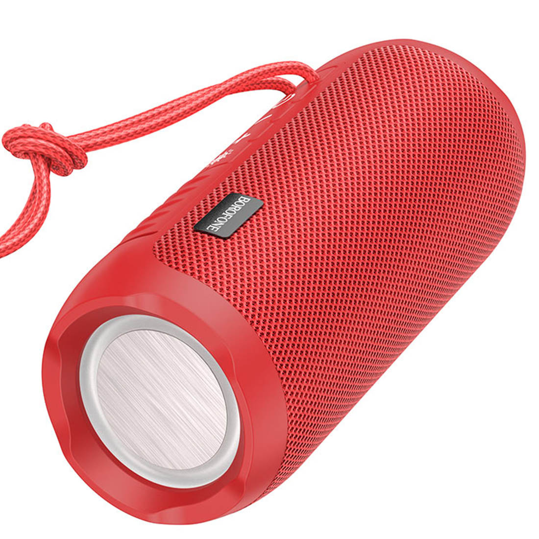 Портативная колонка BOROFONE BR21 Sports, Bluetooth, TF Card, AUX, FM, USB, LED подсветка, цвет красный Портативная колонка BOROFONE BR21 Sports, Bluetooth, TF Card, AUX, FM, USB, LED подсветка, цвет красный