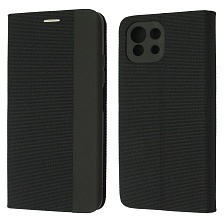 Чехол книжка MESH для XIAOMI MI 11 Lite, текстиль, силикон, бархат, визитница, цвет черный Чехол книжка MESH для XIAOMI MI 11 Lite, текстиль, силикон, бархат, визитница, цвет черный