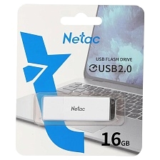Флешка USB 2.0 16GB NETAC U185, цвет белый