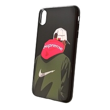 Чехол накладка для APPLE iPhone XS MAX, силикон, рисунок Suprime. Чехол накладка для APPLE iPhone XS MAX, силикон, рисунок Suprime.