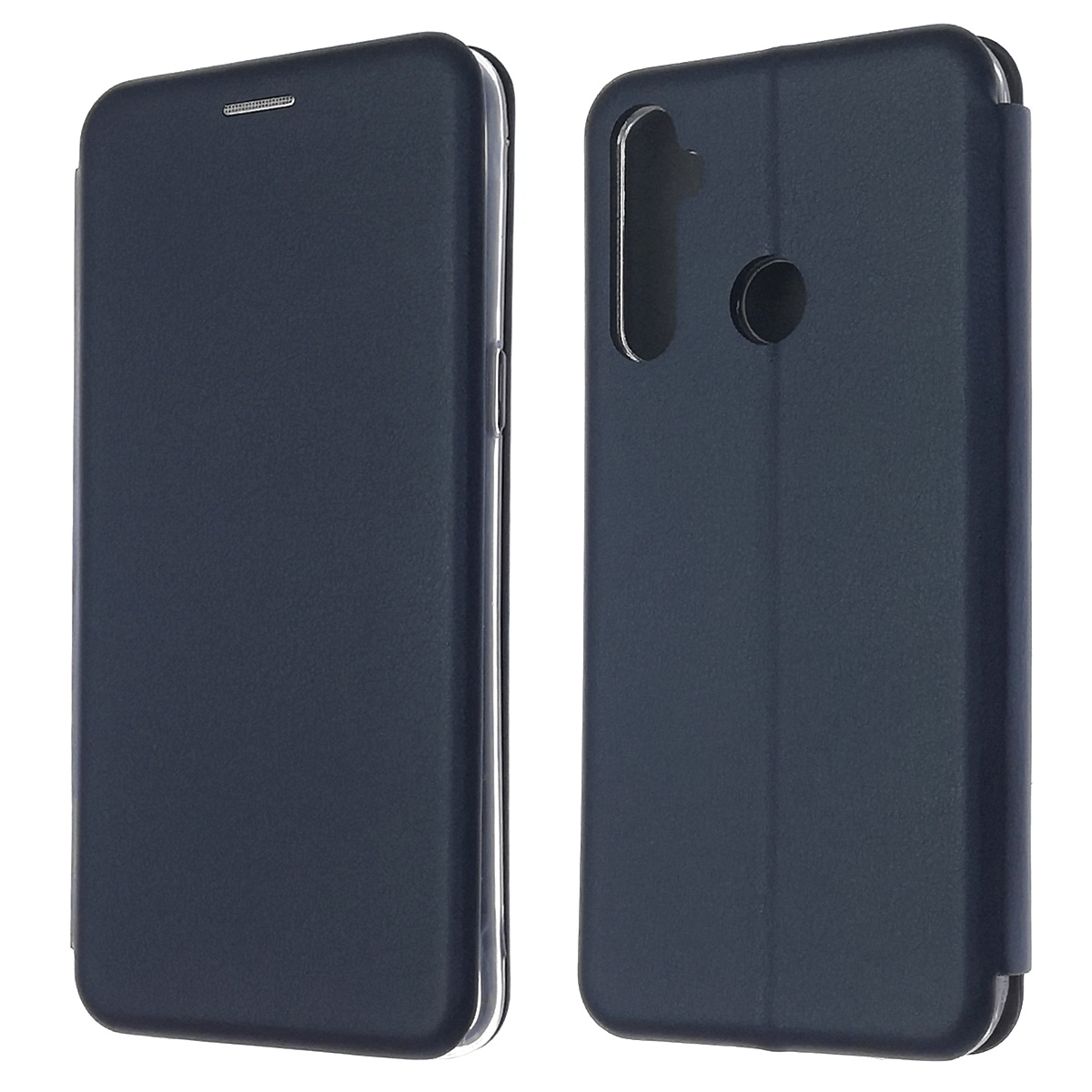 Чехол книжка STYLISH для Realme C3, экокожа, визитница, цвет темно синий Чехол книжка STYLISH для Realme C3, экокожа, визитница, цвет темно синий